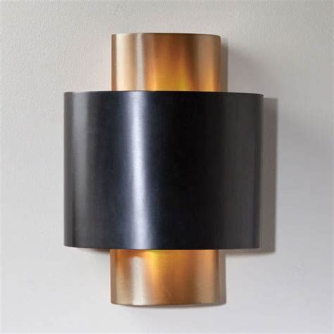 Nordic Gold Two Light Hardwired Wall Sconce Gold Wall Sconce Modern