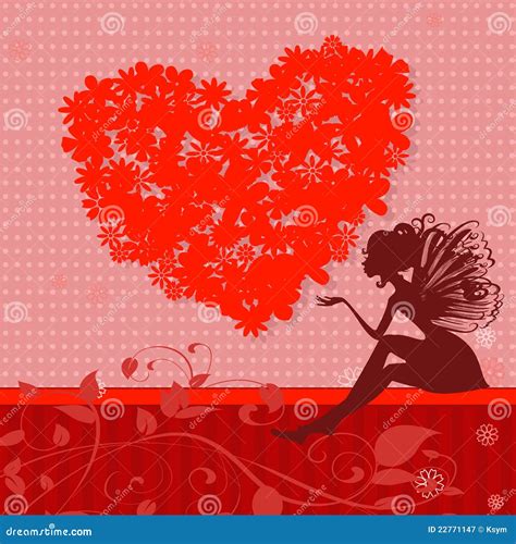 Red Retro Valentine Fairy Stock Vector Image Of Happy 22771147