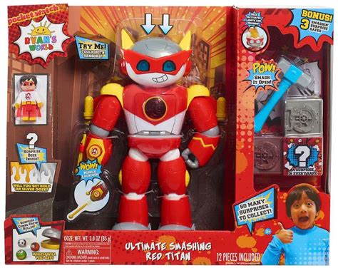 ryans world ultimate smashing red titan exclusive deluxe figure bonus 3 smashin surprise safes