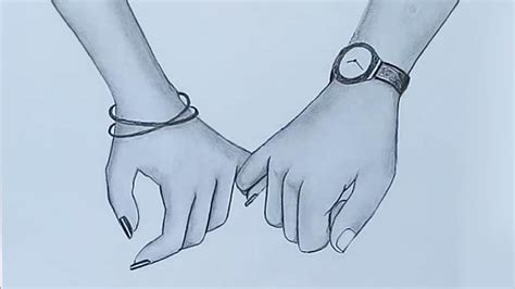 Holding Hands Pencil Sketch Valentine S Day Special How To Draw