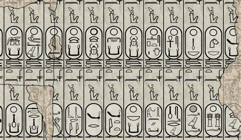 The Names Of The Pharaohs Of Ancient Egypt With Detailed Hieroglyphs