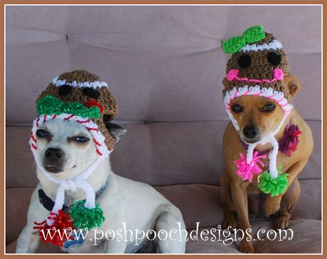 Posh Pooch Designs Christmas Gingerbread Dog Bandanna Crochet Pattern