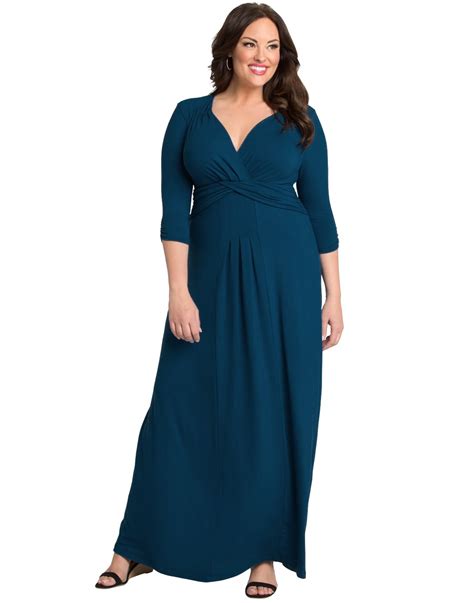 Kiyonna Womens Plus Size Desert Rain Maxi Dress