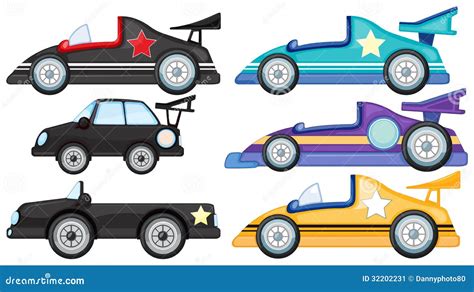 Six Different Styles Of Toy Cars Stock Vector Illustration Of
