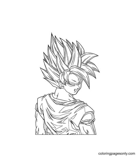 Cool Son Goku Dragon Ball Coloring Page Free Printable Coloring Pages