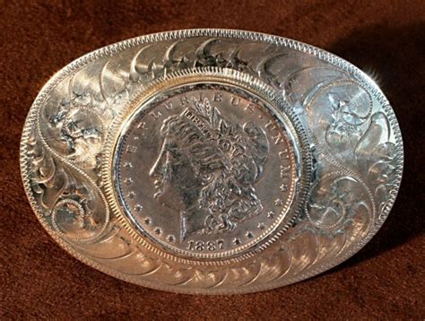 Sterling Silver Oval Belt Buckle By Navajo Belt Buckles Silver Buckle
