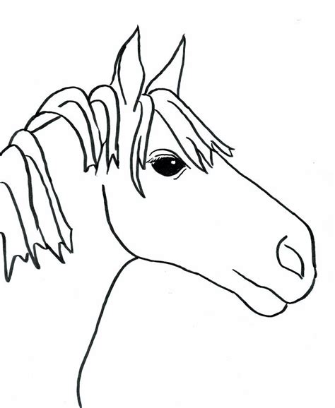 Simple coloring page to download for free : Horses Pictures For Kids - Coloring Home