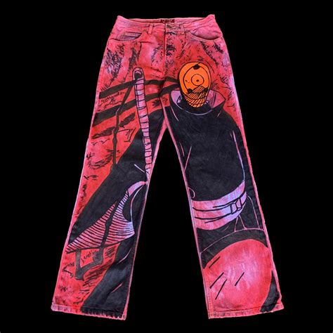 1 Of 1 Custom Anime Jeans Customized Hand Painted Pants W30 Etsy