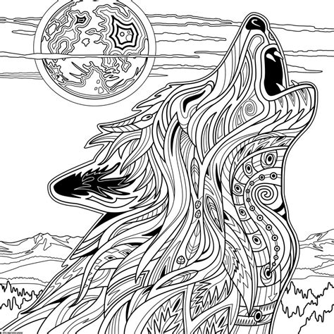 Coloriage Mandala Loup Beau Photos Coloriage Adulte Loup ...