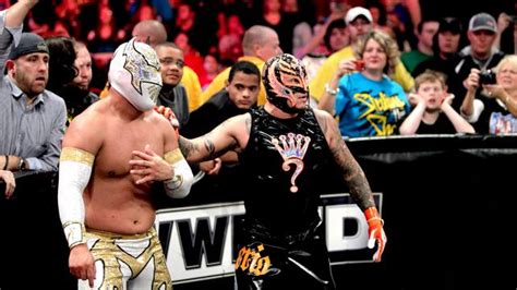 Wwe In Live Team Hell No Vs Rey Mysterio And Sin Cara