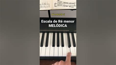Escala De Ré Menor Melódica Piano Notas Escala Musica Melodica