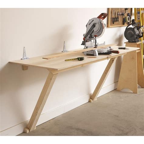 Fold Flat Workbench Woodworking Plan From Wood Magazine Garage