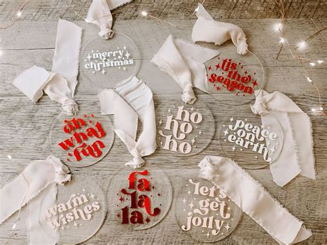 Christmas Tags Ornaments Sold Individually Etsy Cricut Christmas
