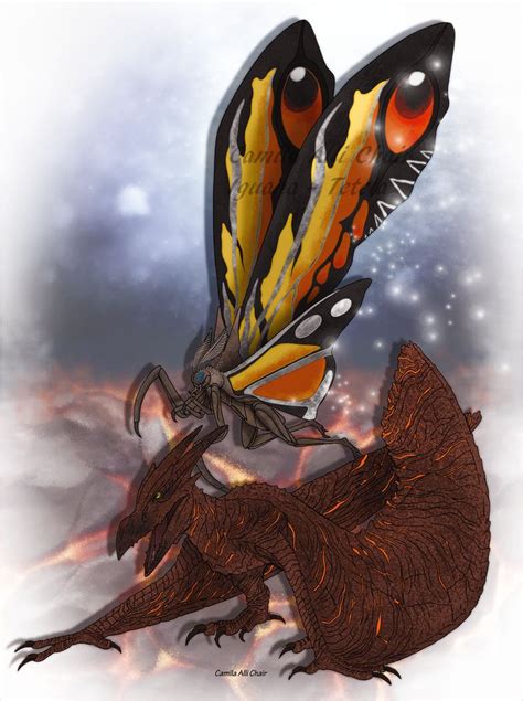 Rodan And Mothra By Freakyraptor On Deviantart Kaiju Monsters Rodan