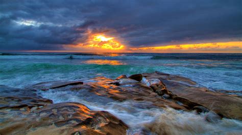 Ocean Sunset HD Wallpaper | Background Image | 1920x1080 | ID:691756 ...