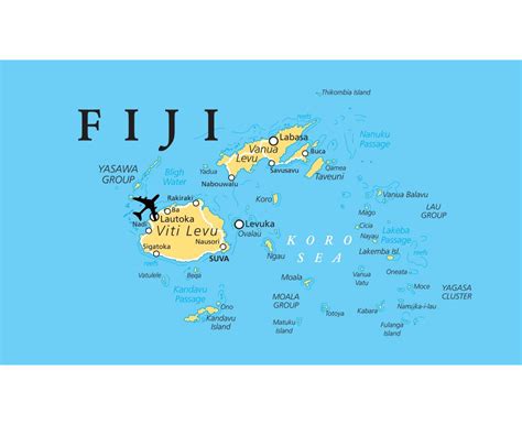 Road Map Of Fiji