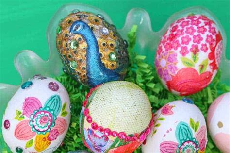 How To Decoupage Easter Eggs A Forks Tale