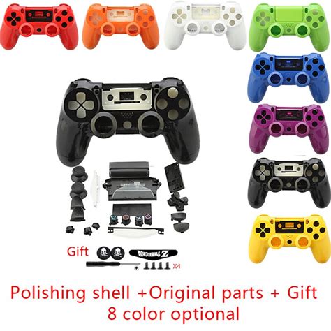 8colors Polishing Ps4 Controller Full Housing Shell Case Button Kit