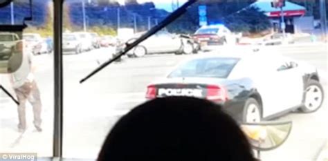 North Carolina Driver Ramming Two Police Cars On The Gastonia