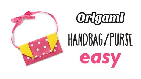 Easy Origami Handbag Purse Tutorial Origami Paperkawaii Origami