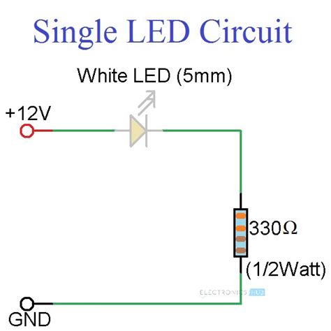 Led flasher circuit diagram with luxeon v. Simple LED Circuits: Single LED, Series LEDs and Parallel LEDs