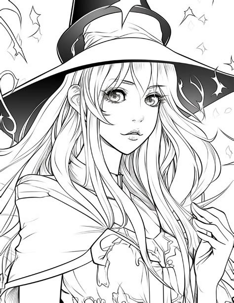 Details 74 Anime Witch Coloring Pages Super Hot Vn