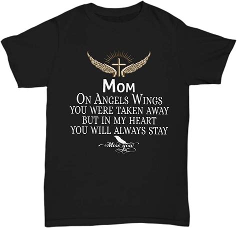 Mom Angel Wings In Loving Memory T Shirt T Memorial