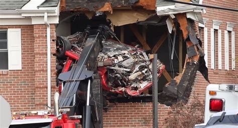 Speeding Porsche Goes Airborne Crashing Into Second Floor Of Nj