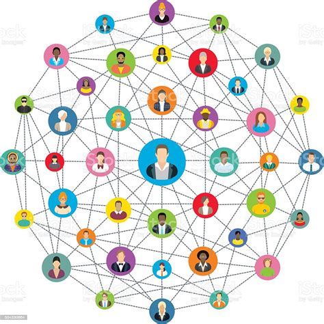 Social Network Sphere Stock Illustration - Download Image Now - iStock