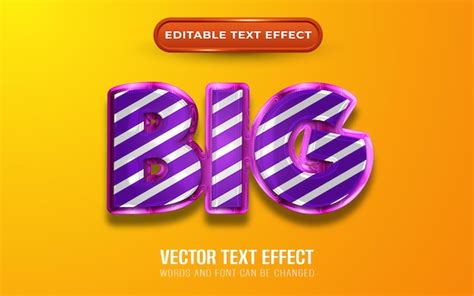 Premium Vector Big Editable Text Effect