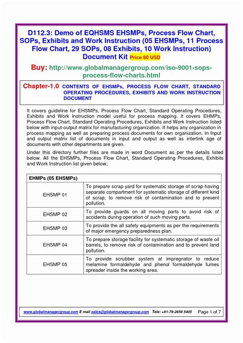 Iso 9001 Work Instruction Template Unique 27 Of Iso