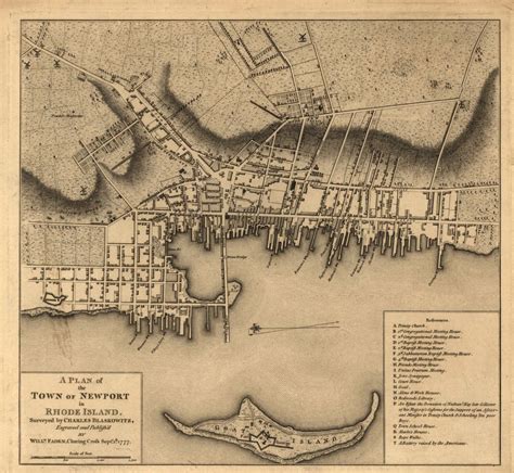 A Plan Of The Town Of Newport 1777 Wp
