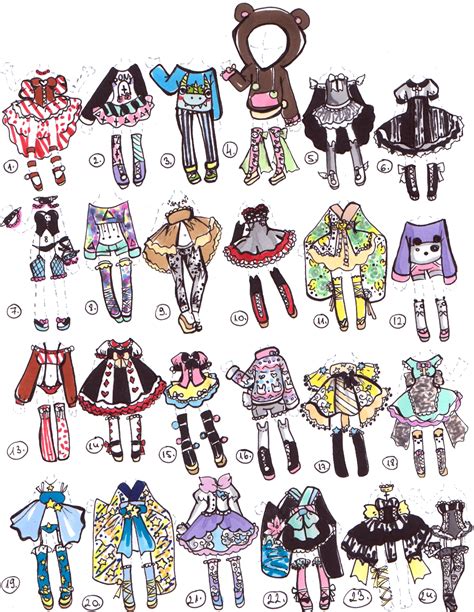Closed Adoptable Outfits By Guppie Vibes On Deviantart