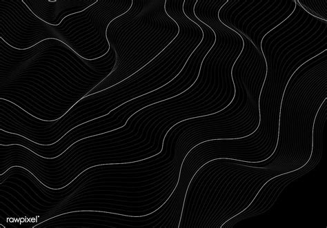 Black And White Abstract Map Contour Lines Background Free Image By