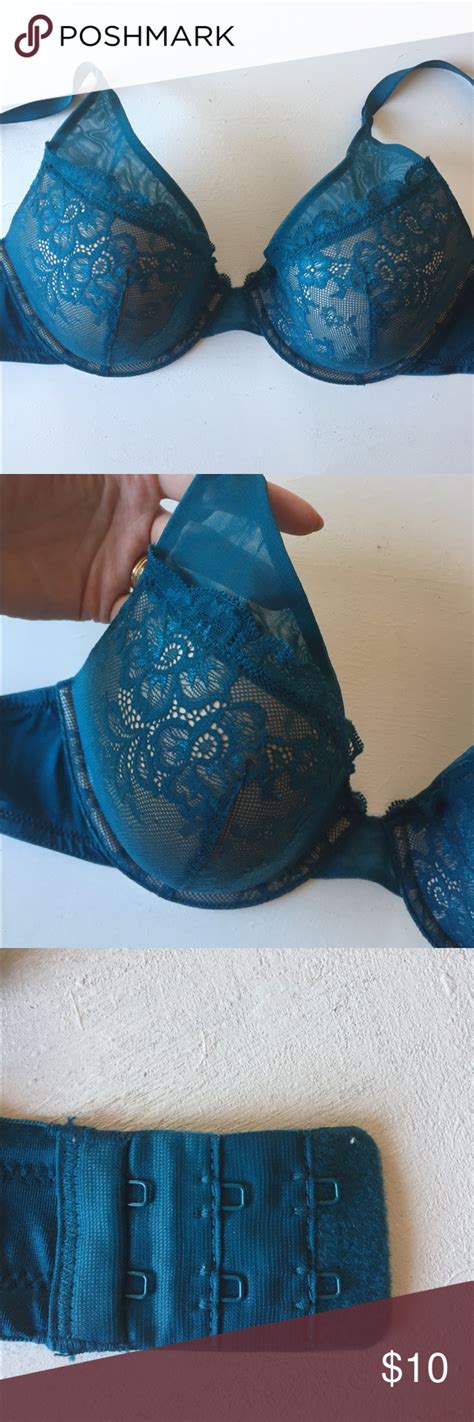 gorgeous teal blue lace semi padded 36d bra blue lace teal blue bra