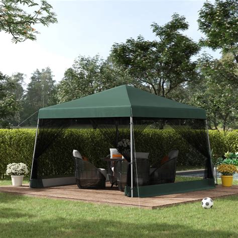 Outsunny 12 X 12 Pop Up Canopy Foldable Canopy Tent With Carrying B