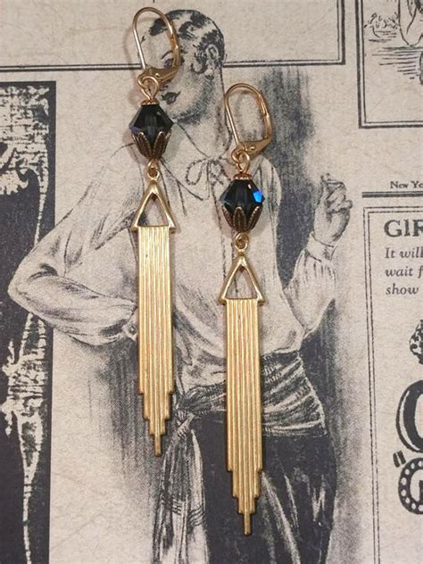 Art Deco Jewelry Art Deco Earrings 1920s Jewelry Vintage Etsy