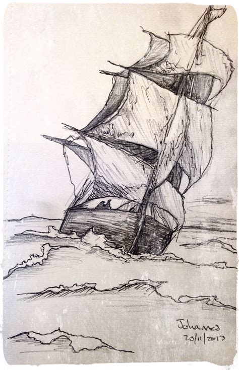 Skip Ship Scetch By Johannes 20112013 Medium Pen And Pencil