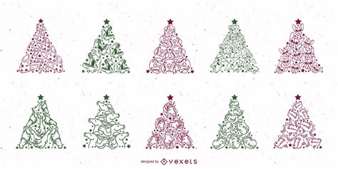 Las Mejores 102 Arbol De Navidad Blanco Vector