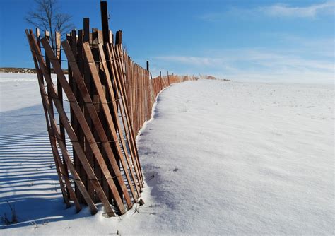Snow Fence Free Stock Photo Freeimages