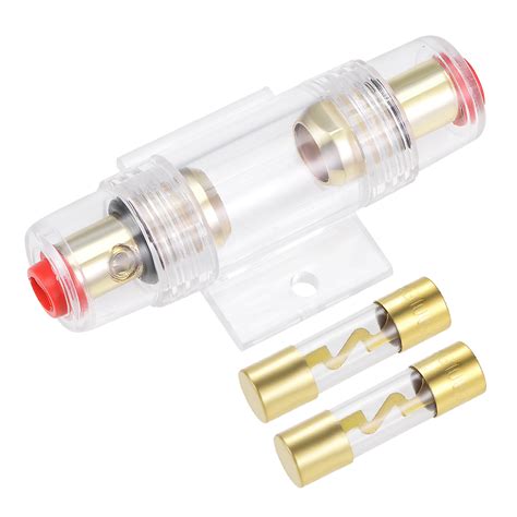 Uxcell 10x38mm 100a 32v Fast Blow Fuses With Agu Fuse Holder Inline