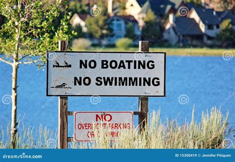 No Boating No Swimming Stock Image Image Of Warning 15300419
