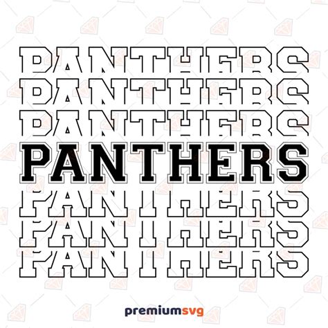 Panthers Svg Cut File Panthers Instant Download Premiumsvg