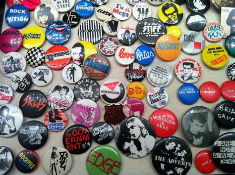 Punk Rock Button Collection I Didnt Save A Lot From My Pu Flickr