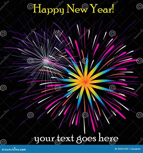 Happy New Year Fireworks Royalty Free Stock Photo Image 35551335