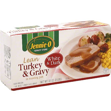 Jennie O Lean Turkey And Gravy In Roasting Pan White And Dark Sides