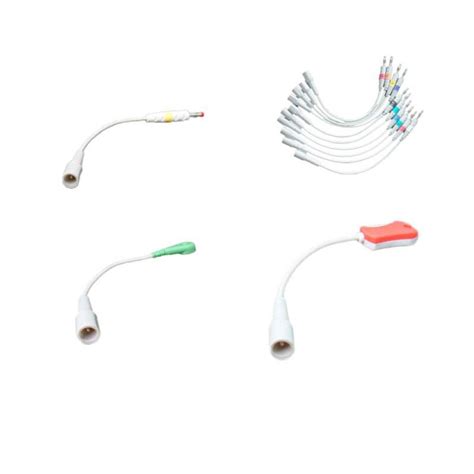 ecg and ekg electrodes adapter use with ge 2001925 and 406554 series 10pcs in set clip snap