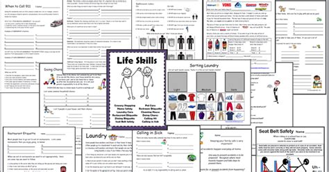 Life Skills Worksheets Life Skills Classroom Teaching