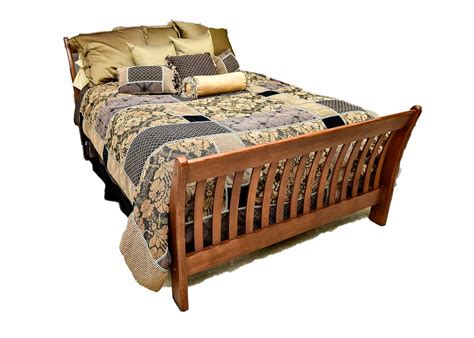 Queen Size Mission Style Sleigh Bed Ebth