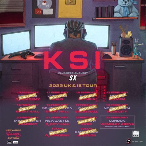 Ksi On Twitter Final Tickets Remain For My Uk And Ireland Tour With